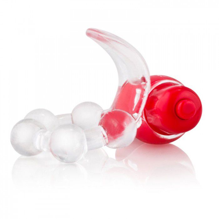 Виброкольцо с язычком и красным виброэлементом Overtime - Screaming O - в Тамбове купить с доставкой