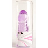 Фиолетовая гелевая насадка с шипами - 13 см. - Toyfa Basic - в Тамбове купить с доставкой