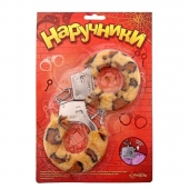 Металлические наручники с леопардовой плюшевой отделкой - Сима-Ленд - купить с доставкой в Тамбове