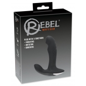 Черный вибромассажер простаты с функцией римминга Plug with Perineum Stimulator - 16,6 см. - Orion - в Тамбове купить с доставкой