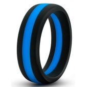 Черно-синее эрекционное кольцо Silicone Go Pro Cock Ring - Blush Novelties - в Тамбове купить с доставкой