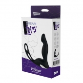 Черный вибромассажер простаты P-PLEASER W ERECTION ENHANCE - Dream Toys - в Тамбове купить с доставкой