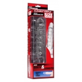 Прозразная закрытая насадка на пенис с поддержкой мошонки Clearly Ample Penis Enhancer - 22 см. - XR Brands - в Тамбове купить с доставкой