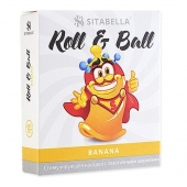 Стимулирующий презерватив-насадка Roll   Ball Banana - Sitabella - купить с доставкой в Тамбове
