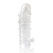 Закрытая прозрачная рельефная насадка Crystal sleeve - 13 см. - Erowoman-Eroman - в Тамбове купить с доставкой