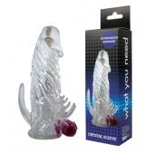 Закрытая прозрачная вибронасадка на пенис Crystal Sleeve Vibe - Erowoman-Eroman - в Тамбове купить с доставкой
