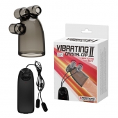 Дымчатая насадка-мастурбатор с вибрацией Vibrating Crystal Cap II - Baile - в Тамбове купить с доставкой