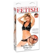 Черный податливый страпон Posable Partner Strap-On - 17,8 см. - Pipedream - купить с доставкой в Тамбове