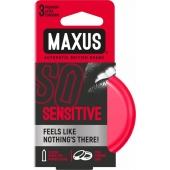 Ультратонкие презервативы в железном кейсе MAXUS Sensitive - 3 шт. - Maxus - купить с доставкой в Тамбове