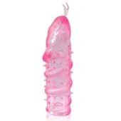 Закрытая рельефная насадка Crystal sleeve snakes в виде змеи с усиками - 14 см. - Erowoman-Eroman - в Тамбове купить с доставкой