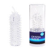 Закрытая рельефная насадка Crystal sleeve с усиками - 12 см. - Erowoman-Eroman - в Тамбове купить с доставкой