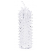 Закрытая рельефная насадка Crystal sleeve с усиками - 12 см. - Erowoman-Eroman - в Тамбове купить с доставкой