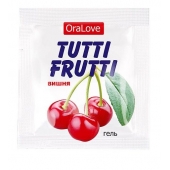 Пробник гель-смазки Tutti-frutti с вишнёвым вкусом - 4 гр. - Биоритм - купить с доставкой в Тамбове