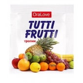 Пробник гель-смазки Tutti-frutti со вкусом тропических фруктов - 4 гр. - Биоритм - купить с доставкой в Тамбове