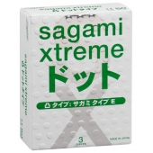 Презервативы Sagami Xtreme SUPER DOTS с точками - 3 шт. - Sagami - купить с доставкой в Тамбове