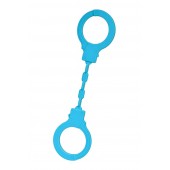 Голубые силиконовые наручники A-Toys без ключа - A-toys - купить с доставкой в Тамбове