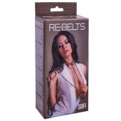 Коричневый поводок и чокер с кольцом Sofi - Rebelts - купить с доставкой в Тамбове