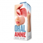 Телесный мастурбатор-ротик с язычком Oral Anne - Blush Novelties - в Тамбове купить с доставкой