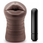 Коричневый мастурбатор-ротик Heather - Blush Novelties - в Тамбове купить с доставкой