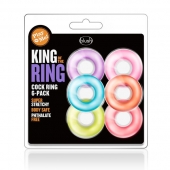 Набор из 6 эрекционных колец King of the Ring - Blush Novelties - в Тамбове купить с доставкой