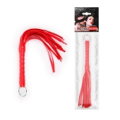 Красная плеть с рукоятью в оплетке - 28 см. - Notabu - купить с доставкой в Тамбове