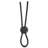 Черное силиконовое лассо на пенис SILICONE LOOP COCK RING - Blush Novelties - в Тамбове купить с доставкой