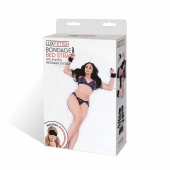 Чёрные манжеты для фиксации на кровати Bondage Bed Strap - Lux Fetish - купить с доставкой в Тамбове