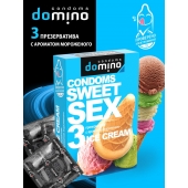 Презервативы для орального секса DOMINO Sweet Sex с ароматом мороженого - 3 шт. - Domino - купить с доставкой в Тамбове