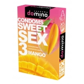 Презервативы для орального секса DOMINO Sweet Sex с ароматом манго - 3 шт. - Domino - купить с доставкой в Тамбове