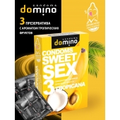 Презервативы для орального секса DOMINO Sweet Sex с ароматом тропических фруктов - 3 шт. - Domino - купить с доставкой в Тамбове