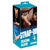 Силиконовый полый страпон на ремнях Silicone Strap-on - 16 см. - Orion - купить с доставкой в Тамбове