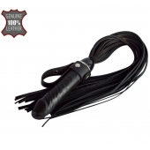 Черная плеть  Ковбой  с ручкой-фаллосом - 55 см. - Sitabella - купить с доставкой в Тамбове