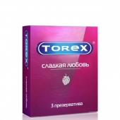 Презервативы Torex  Сладкая любовь  с ароматом клубники - 3 шт. - Torex - купить с доставкой в Тамбове