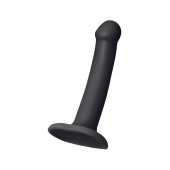 Черный фаллос на присоске Silicone Bendable Dildo S - 17 см. - Strap-on-me - купить с доставкой в Тамбове