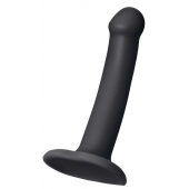 Черный фаллос на присоске Silicone Bendable Dildo S - 17 см. - Strap-on-me - купить с доставкой в Тамбове