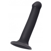 Черный фаллос на присоске Silicone Bendable Dildo M - 18 см. - Strap-on-me - купить с доставкой в Тамбове