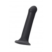 Черный фаллос на присоске Silicone Bendable Dildo L - 19 см. - Strap-on-me - купить с доставкой в Тамбове
