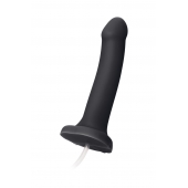 Черный фаллос с имитацией эякуляции Silicon Cum Dildo L - 19,6 см. - Strap-on-me - купить с доставкой в Тамбове