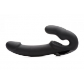 Черный безремневой страпон Urge Silicone Strap On с пультом ДУ - 24 см. - XR Brands - купить с доставкой в Тамбове