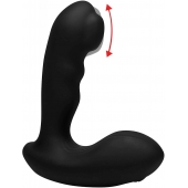 Черный стимулятор простаты Alpha-Pro 7X P-Milker Silicone Prostate Stimulator with Milking Bead - XR Brands - в Тамбове купить с доставкой