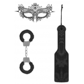 Черный игровой набор Introductory Bondage Kit №4 - Shots Media BV - купить с доставкой в Тамбове