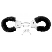 Меховые чёрные наручники Beginner s Furry Cuffs - Pipedream - купить с доставкой в Тамбове
