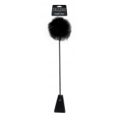 Черный стек Feather Crop с пуховкой на конце - 53,3 см. - Pipedream - купить с доставкой в Тамбове