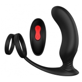Черный массажер простаты REMOTE P-PLEASER - Dream Toys - в Тамбове купить с доставкой