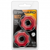 Набор из 2 красных фигурных эрекционных колец NUTZ - Blush Novelties - в Тамбове купить с доставкой
