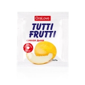 Пробник гель-смазки Tutti-frutti со вкусом сочной дыни - 4 гр. - Биоритм - купить с доставкой в Тамбове