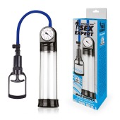 Прозрачная вакуумная помпа Sex Expert с манометром - Sex Expert - в Тамбове купить с доставкой