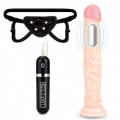 Регулируемые трусики с вибрирующей насадкой - 21 см. - Lux Fetish - купить с доставкой в Тамбове