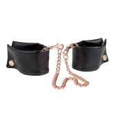 Черные мягкие наручники Entice French Cuffs с цепью - California Exotic Novelties - купить с доставкой в Тамбове