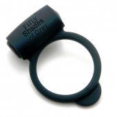 Темно-серое эрекционное кольцо Vibrating Love Ring с вибрацией - Fifty Shades of Grey - в Тамбове купить с доставкой